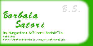 borbala satori business card